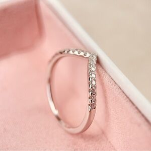 0.33ctw Moissanite Curved Half Eternity Band in 18k Gold Plated S925